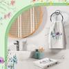Bencailor 4 Pcs Floral Kitchen Towels Wildflower Print Flower Plants Embroidered Absorbent Dish Towels Housewarming Gift for Autumn Fall Bathroom