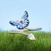 Silver universal ring blue butterfly silver 925