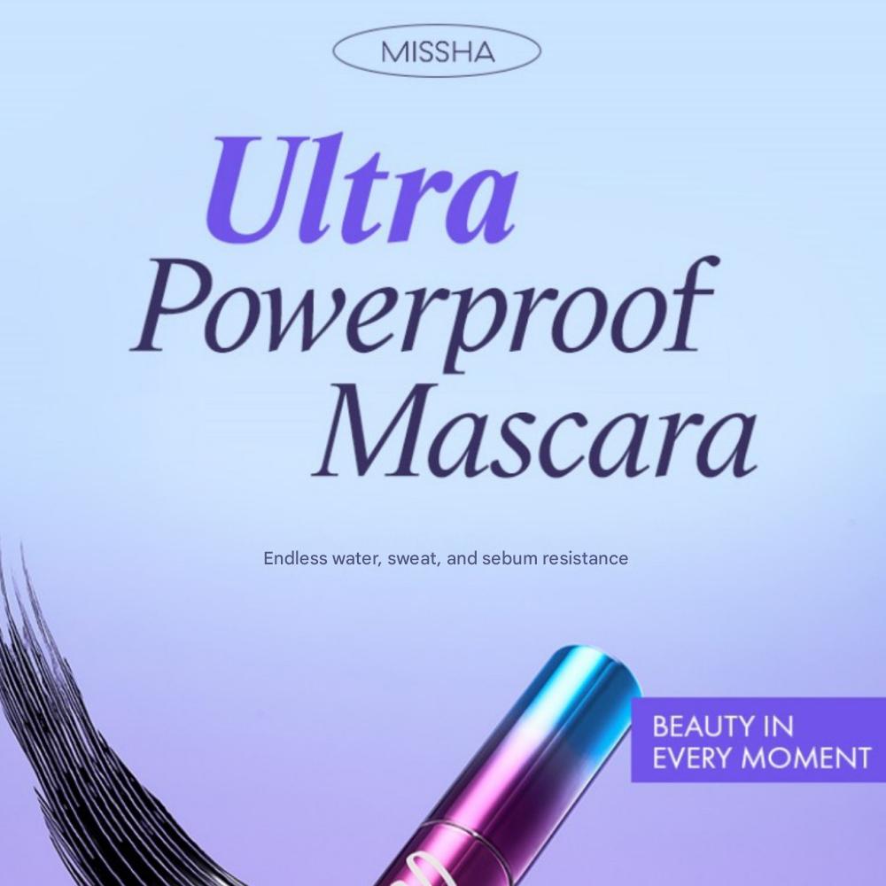 MISSHA Ultra Powerproof Mascara 8g, Curl Up Long Lash, 1 Ea