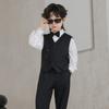 Boys Irregular Vest Suit Set 2-12 Y School Kids Gentleman Formal Outfit for Wedding Birthday Party Performance Children Blazers