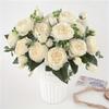 Artificial Flowers Silk Peony Bouquet Valentine's Day Vase Decora Craft Home Garden Living Room Wedding Accessories Gifts Props