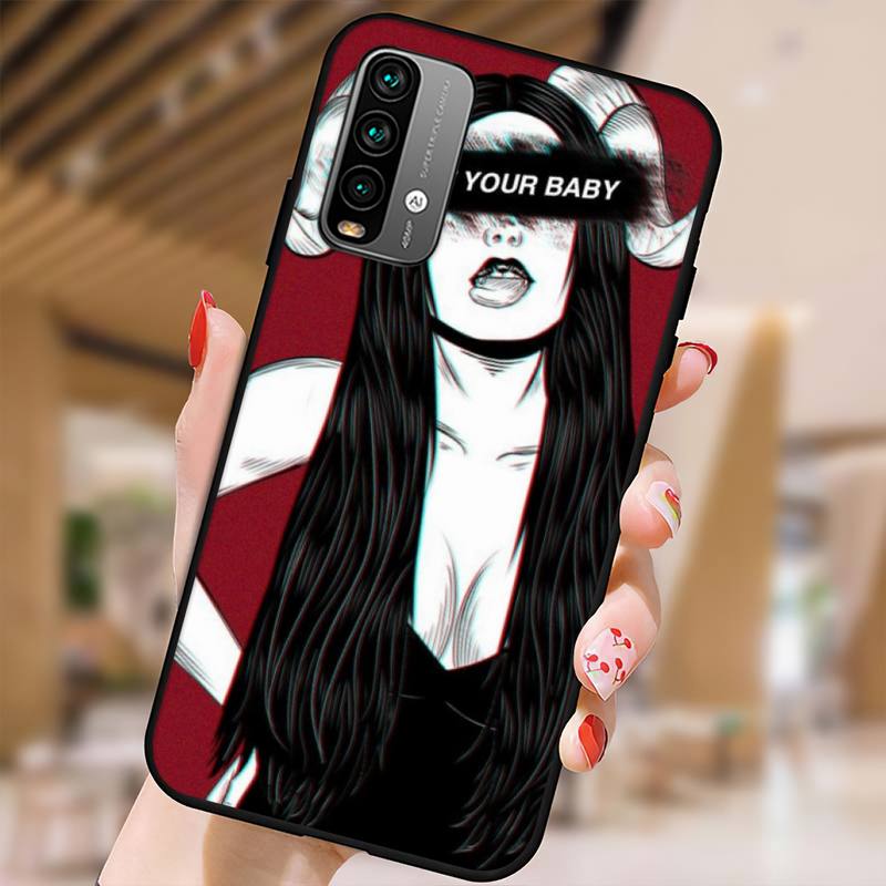 Aesthetic Devil Woman Bad Girl Phone Case For Xiaomi9 10 11PRO LITE Redmi NOTE7 8 9 10A PRO K40 Poco3 Shell