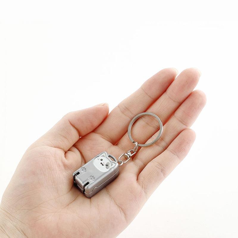 Nail Clippers Keychain Stainless Steel Mini Nail Trimmer Travel Fingernail Toenail Cutter with Key Ring Portable Grooming Tool