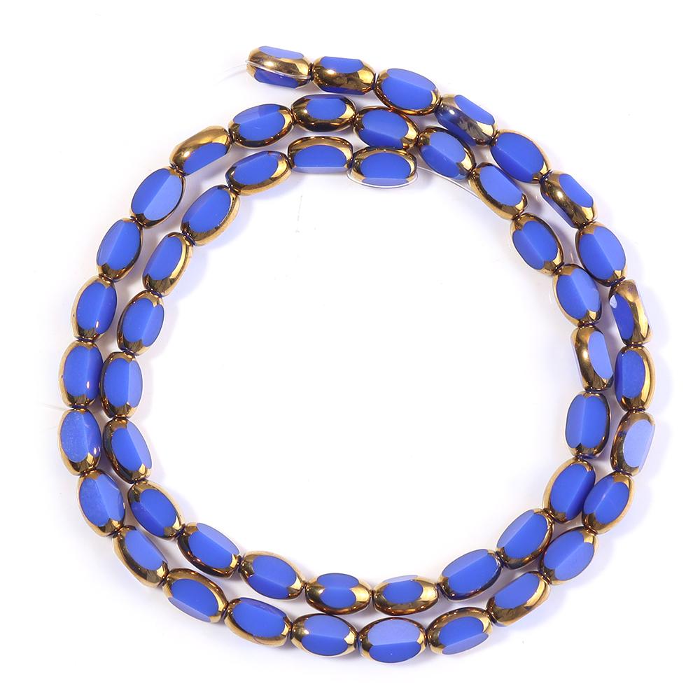 1 Strand 4x7mm Faceted Oval Crystal Beads Colorful Loose Spacer Glass Rice Beads For DIY Handmade Bracelet Necklace Accessories