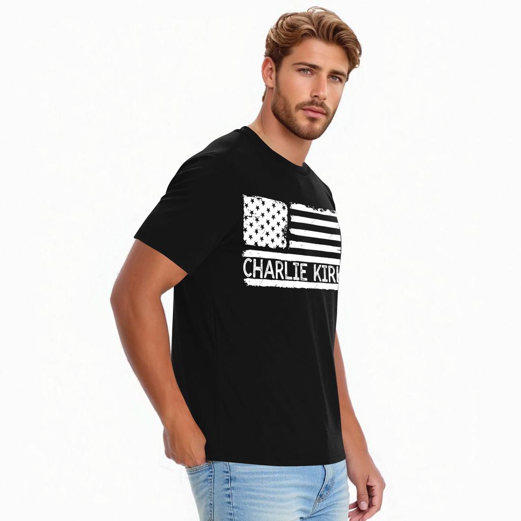 Men's Casual Daily Printed Top Round Neck T-shirt