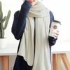 Autumn and Winter Korean Popular Solid Color Imitation Cashmere Knitted Yarn Scarf for Men and Women Versatile Scar