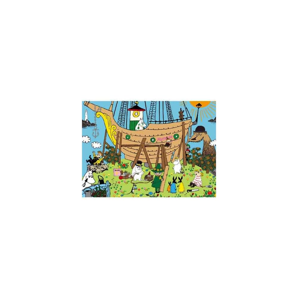 Yanoman Moomin 500-Piece Jigsaw Puzzle Sea Adventure 38x53cm Includes Instruction Card and Glue