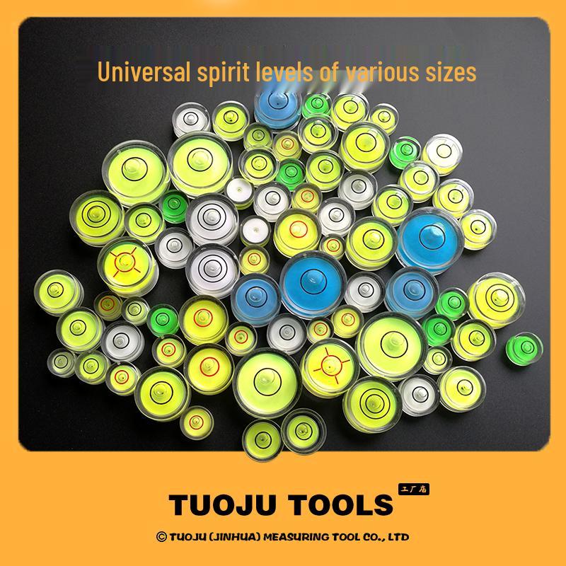 Clear Acrylic Double Ring Bubble Level Instrument, 20mm Round Level Ball