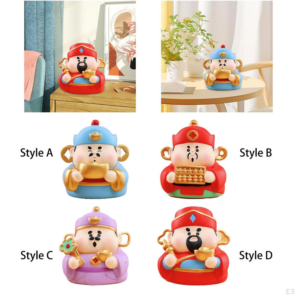 Chinese Wealth Deity Figurine for Abundant Home Blessings