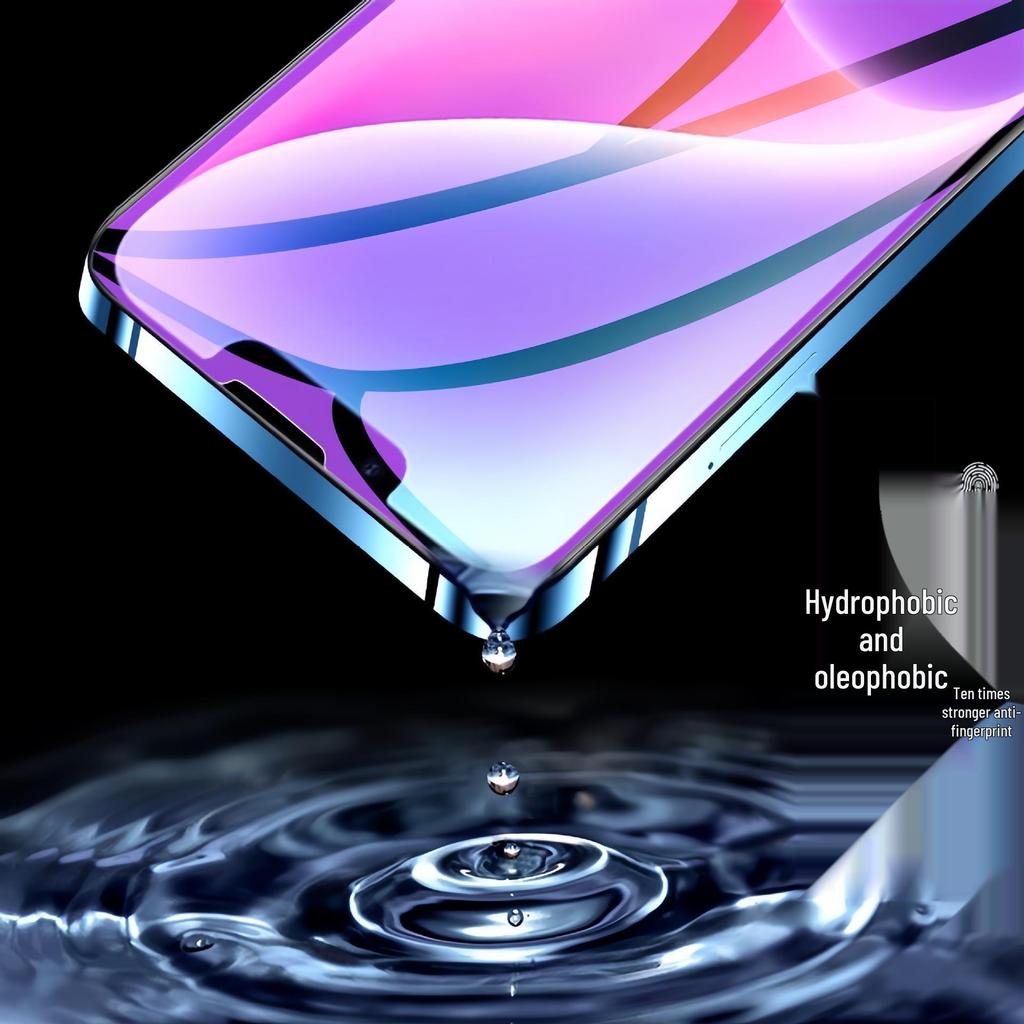 Protetor de Tela de Vidro Temperado Anti-Espião Apple 14/13 Pro Max com Filtro de Luz Azul para iPhone 12/17AIR.