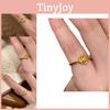 Iris Premium Gold Flower Ring Stylish Copper Finger Ring For Fashionable Women
