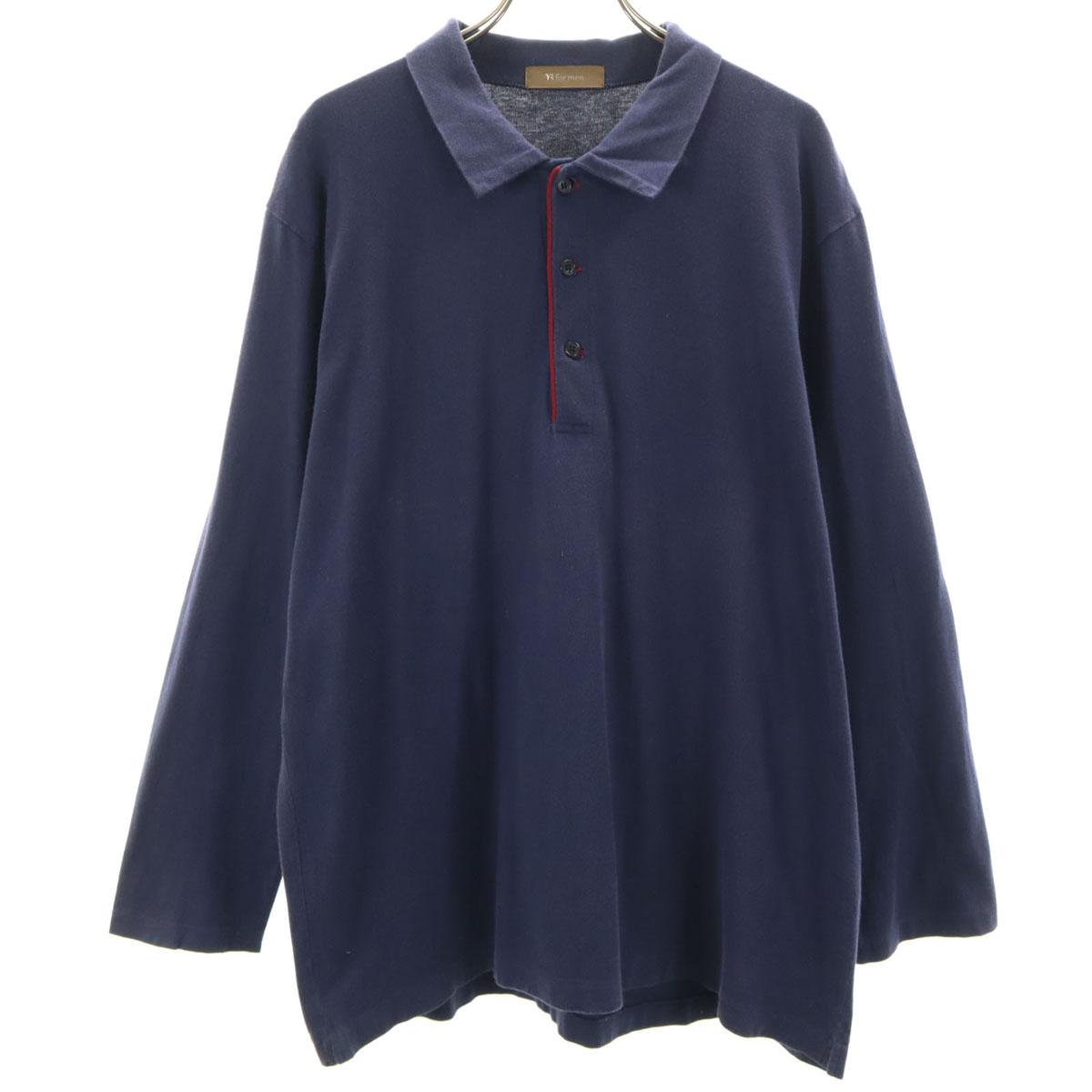 

Y’s for men Long sleeve Jersey Polo shirt Navy Men s Used