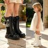 Bottes d'hiver pour filles Cheville Mi-mollet Mode Enfants 7-16 Ans Semelle en Caoutchouc Fermeture Éclair Latérale Semelle Intérieure en PU