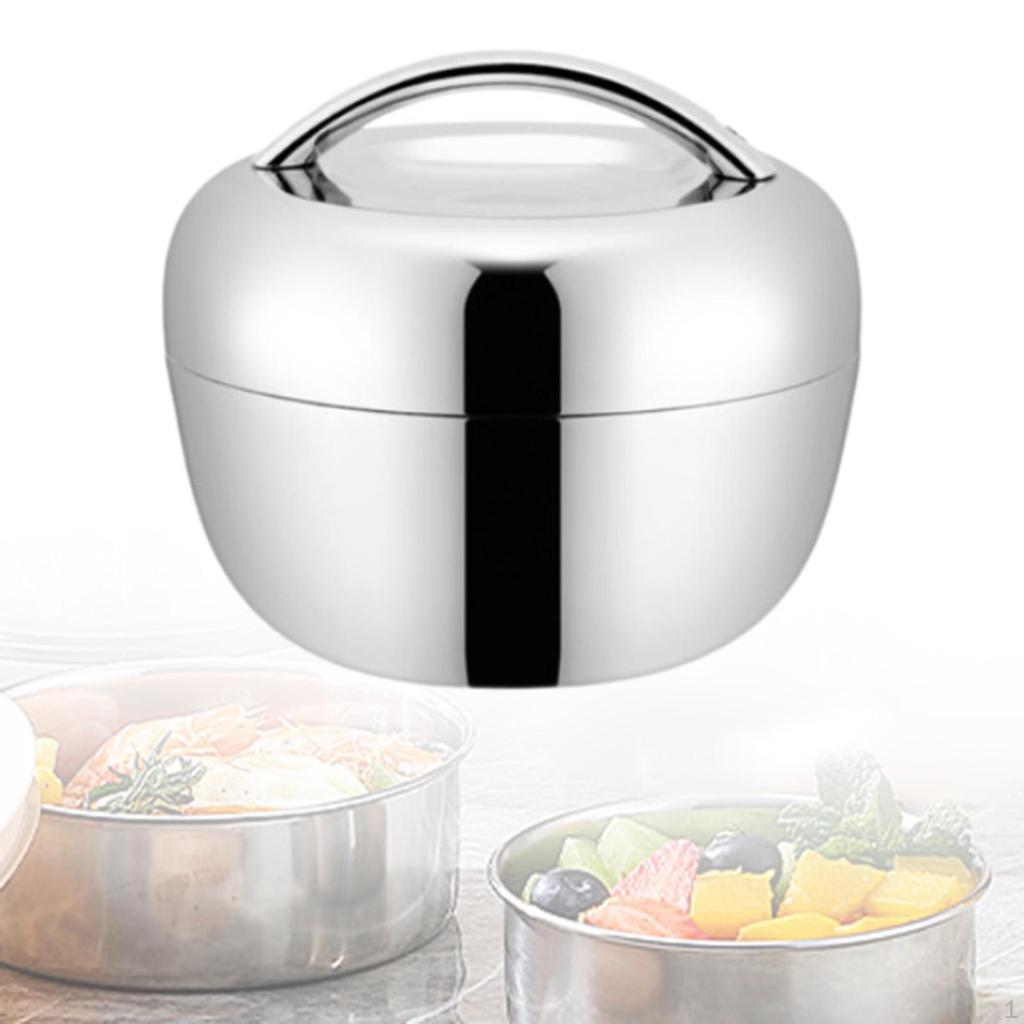 Nerezová krabička Bento Box Snídaňové jídlo Teplejší oběd Izolovaný kontejner pro kempování