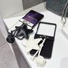Leather Phone Case with Strap for Samsung Galaxy Z Flip 7 6 5 4 3 5G Flip6 Flip5 Flip7 FE Hinge Protect Shockproof Cover