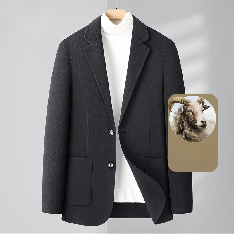 Herbst und Winter Neuer doppelseitiger Wollanzug Herren Wollanzug Herren Kaschmir Kleiner Anzug Nizi Anzugjacke Herrenbekleidung
