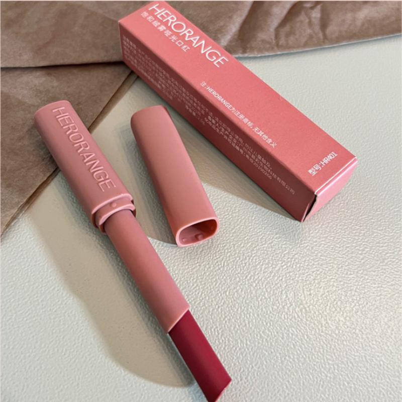 HER ORANGE~Saturated Velvet Mist Ruj mat cu tub fin Ruj roșu pozitiv mat catifea