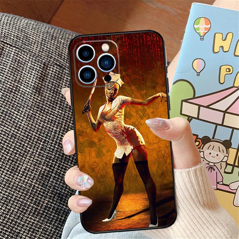 Silent Hill Nurse Phone Case For iPhone 15 13 12 11 14 16 Pro Max X XR XS Case For iPhone 15 12 13 Mini Plus Cover