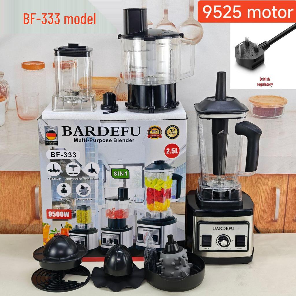 4L 8-in-1 Blender: Large-Capacity Stainless Steel Juicer & Meat Grinder