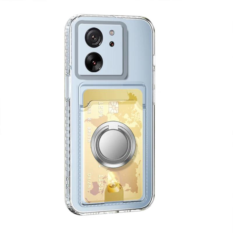 

X7Pro Magnetic Ring Holder Cover for Xiaomi POCO X7 Pro X 7 Redmi Note 14 4G 14pro+ Wallet Card Slot Transparent Silicone Case redmi note 14 4G