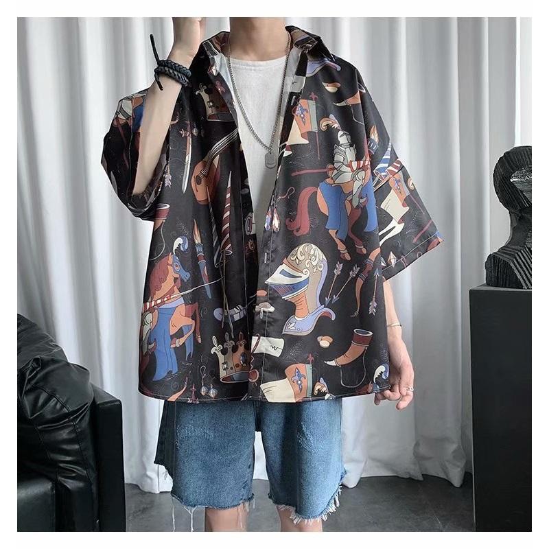 Zomer strandvakantie shirt, heren all-match shirt