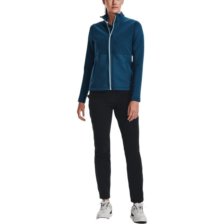 Under Armour Storm Daytona Solid Color Zip Sports Jacket Women Jackets Blue 1373635-437