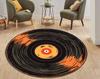 Popular Vinyl Record Round Rug Retro Living Room Decoration Carpet Music Record CD Bedroom Decoration Carpet Bathroom Door Mat