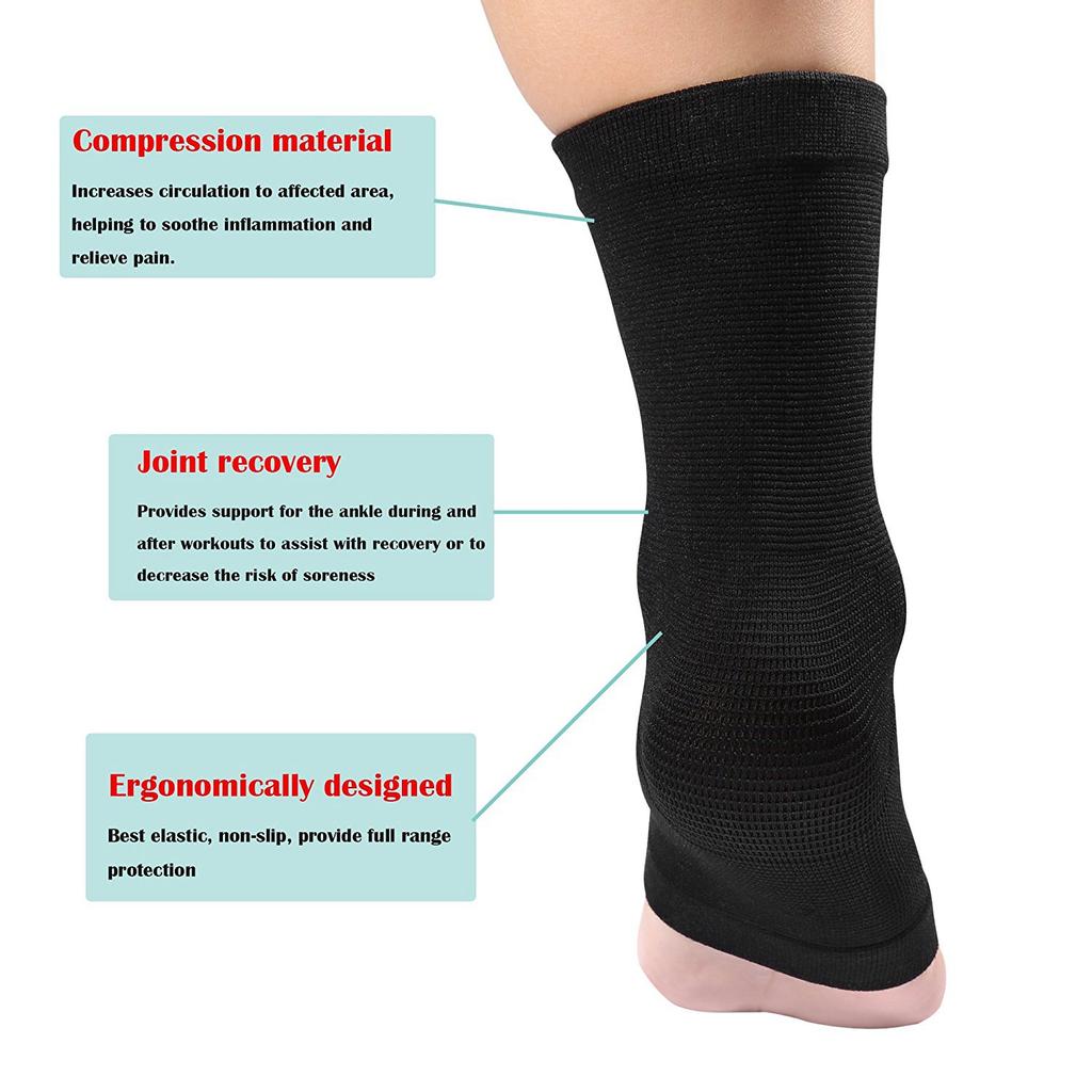 Elastic Ankle Support Brace Foot Guard Sprains Injury Wrap Bandages Strap Breathable