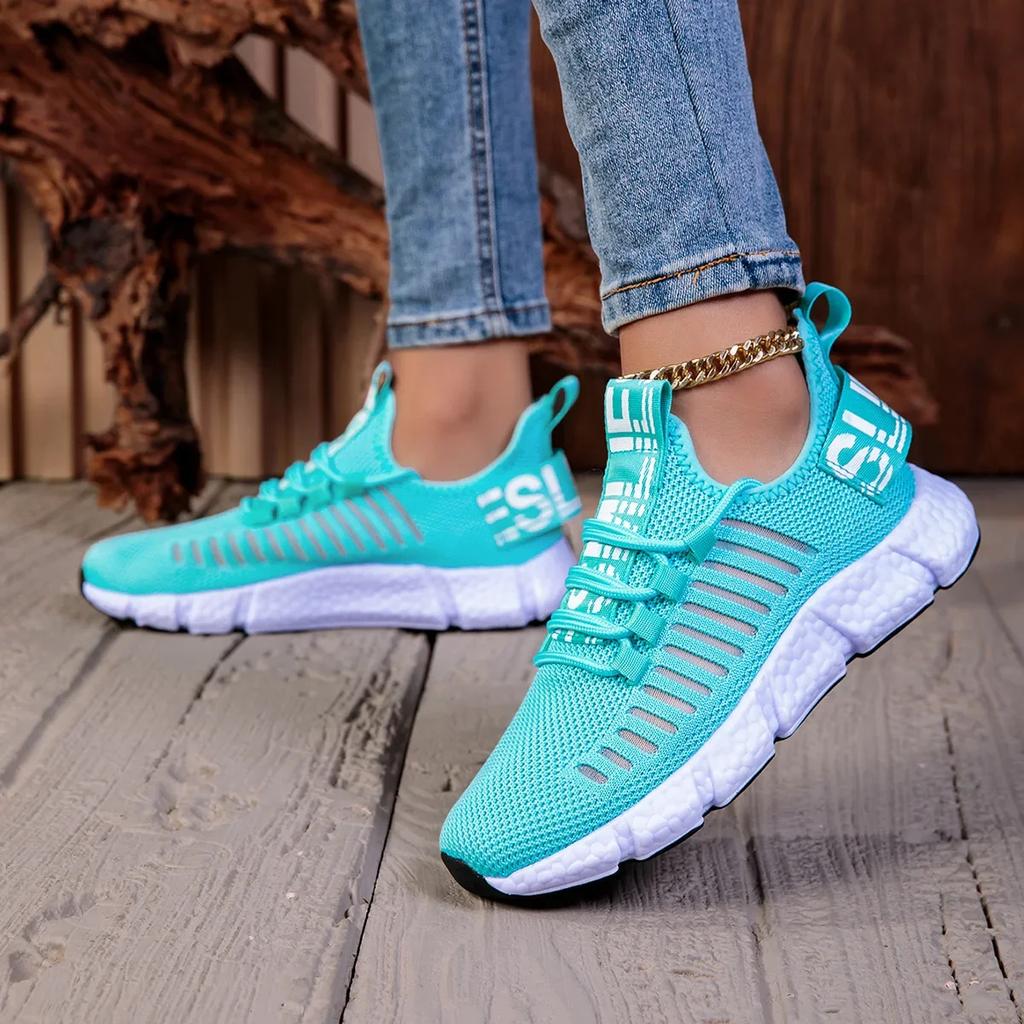 Pink Sneakers Mesh Lightweight Soft Sole Jogging Strap Breathable Fashion Size 36-44 Women'S Sports Shoes Unisex Tennis