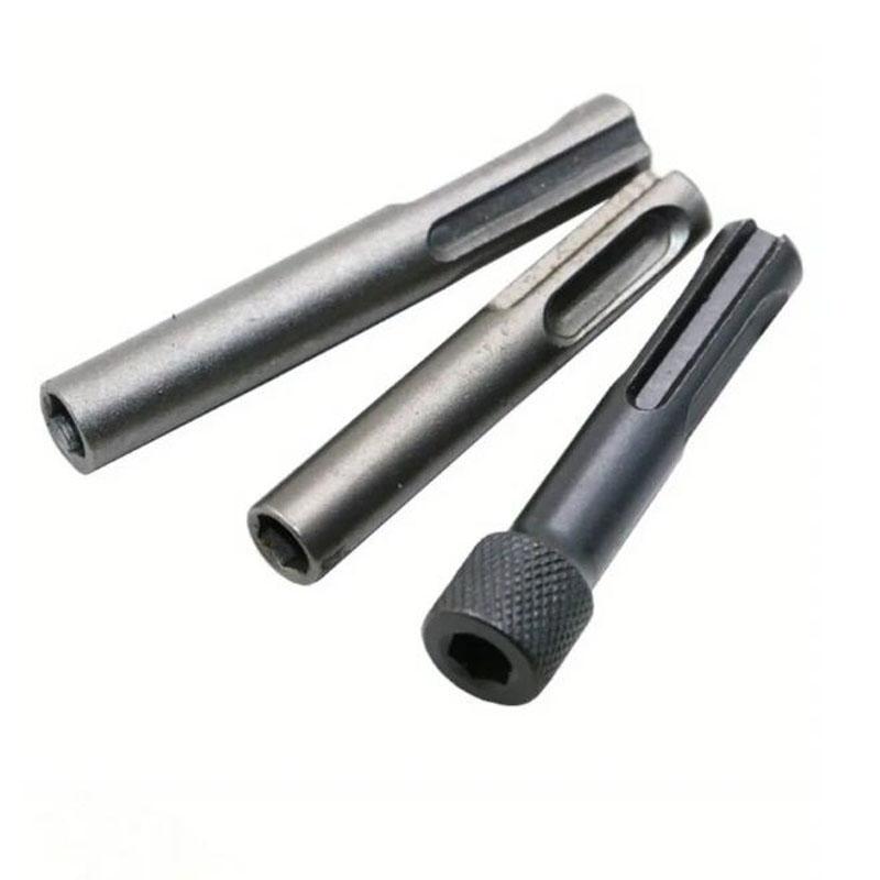 SDS Plus Convert To 1/4 Hex Shank Adapter Hexagonal Converter Electric Hammer Power Screwdriver Bit Holder Socket Impact Driver