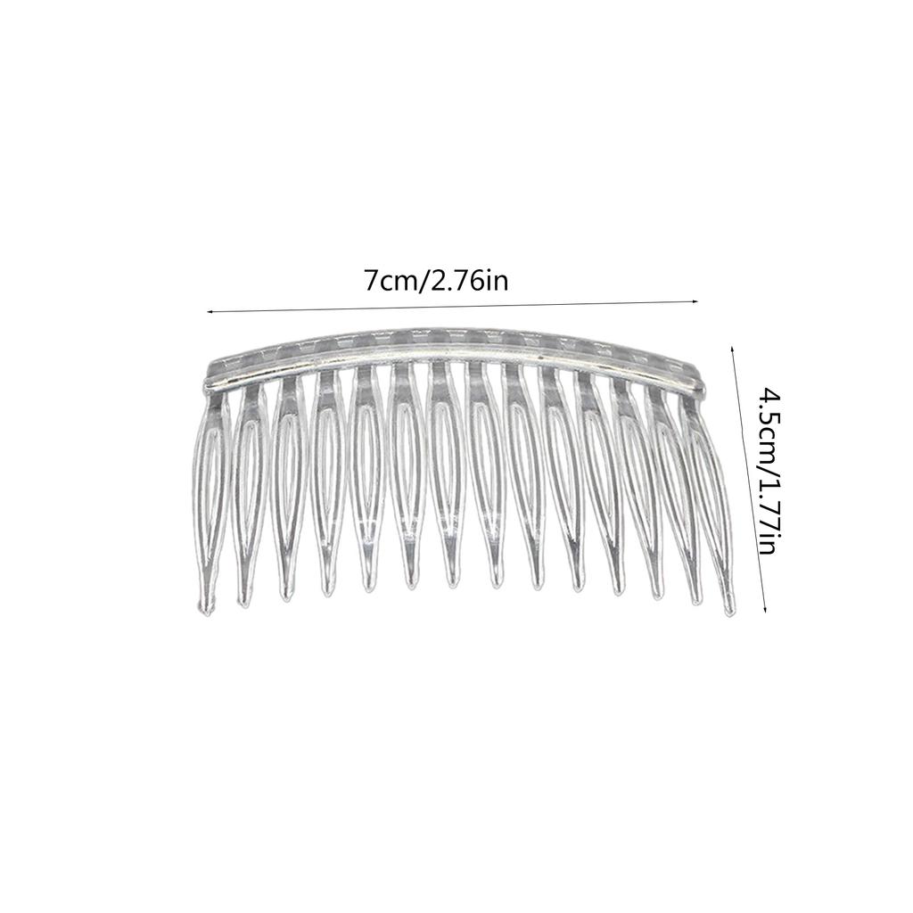 1/10 peignes à cheveux pour femmes, accessoires en métal et plastique, peigne latéral pour cheveux de mariée, peigne à dents pour voile de mariage, épingle à cheveux