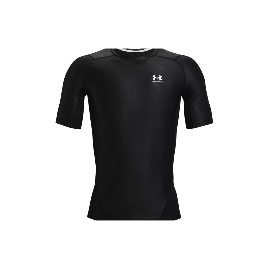 Under Armour Printed Logo Slim Fit Crew Neck Short Sleeve T-Shirt Men tops Black 1365229-001