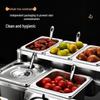 Stainless Steel Divided Condiment Dispenser Set