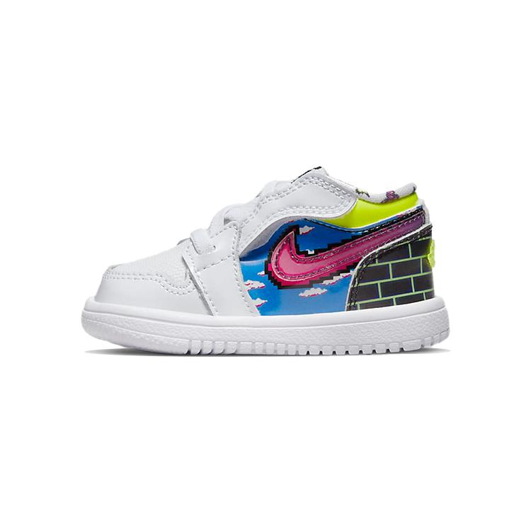 New Jordan Air Jordan 1 ALT Slip Resistant Cushioning Abrasion Resistant Breathable Low Top Toddler Shoes White Baby DM8971-114