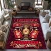 Liverpool Fc Personalized Name Floor Rug Office Rug Design For Game Room Hallway Bedrooms Living Rooms Antislip Carpet Anime Office Decor