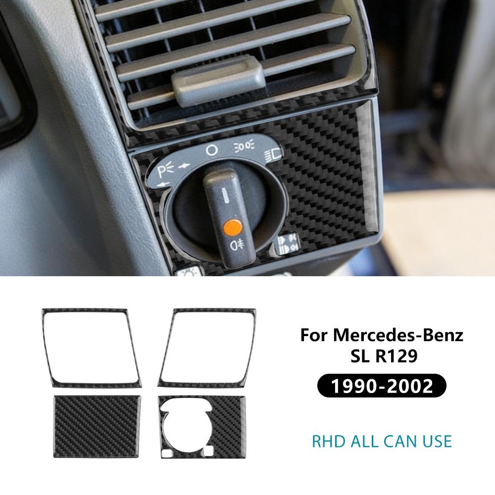 Real Soft Carbon Fiber Sticker For Mercedes Benz SL R129 1990-1994 1995 1996 1997 1998 1999 2000 2001 2002 Car Side Air Vents