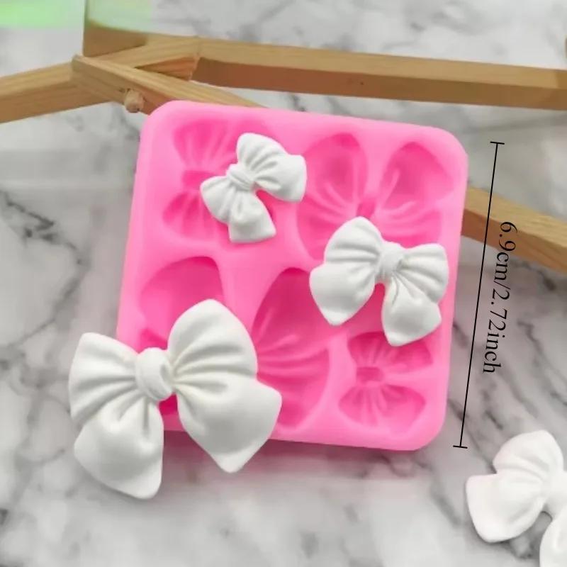 1 piece of chocolate bow cake mousse silicone mold bow cake silicone mold gypsum decoration tool розовый