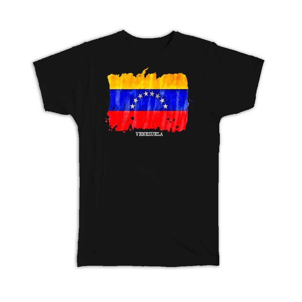 

Gift T-Shirt : Venezuela Flag SouthAmerica Travel Expat Country Watercolor L