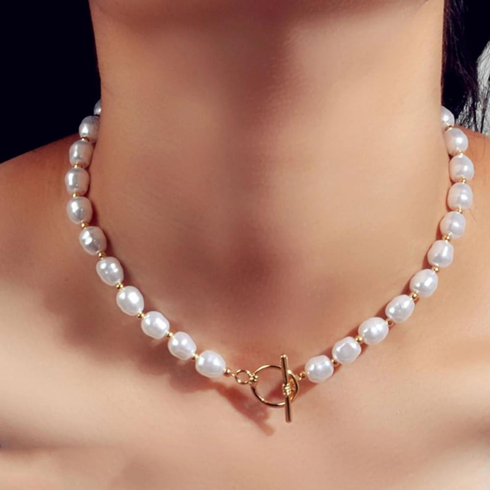 Necklace, summer multi-layer white pearl moon star pendant necklace for women