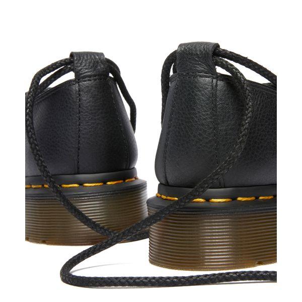 Dr. Martens Sapatos Elphie II de Couro Confortáveis Versáteis Flats Mary Jane Sapatos Femininos Preto 40683001