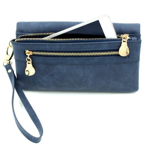 Popular Long Large Fits a Smartphone [J's select] Women's Wallet, Capacity, (Navy)