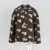 Felpa con Cappuccio a Fiore in Pile Polare, Felpa Nuova Moda Autunno e Inverno Europea e Americana, Calda Felpa di Lana, Maglione da Donna