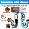 Pipe Clog Remover Powder Anti Clogging Natural Plant Extract Bathroom Toilet Cleaning Powder Deodorizing Powder 6 Pack 180g
