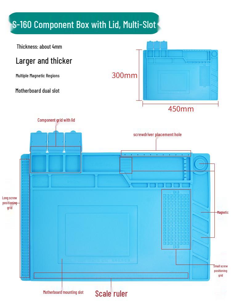 Deer Fairy Heat-Resistant Silicone Soldering Pad for Desktop Repair and Welding.