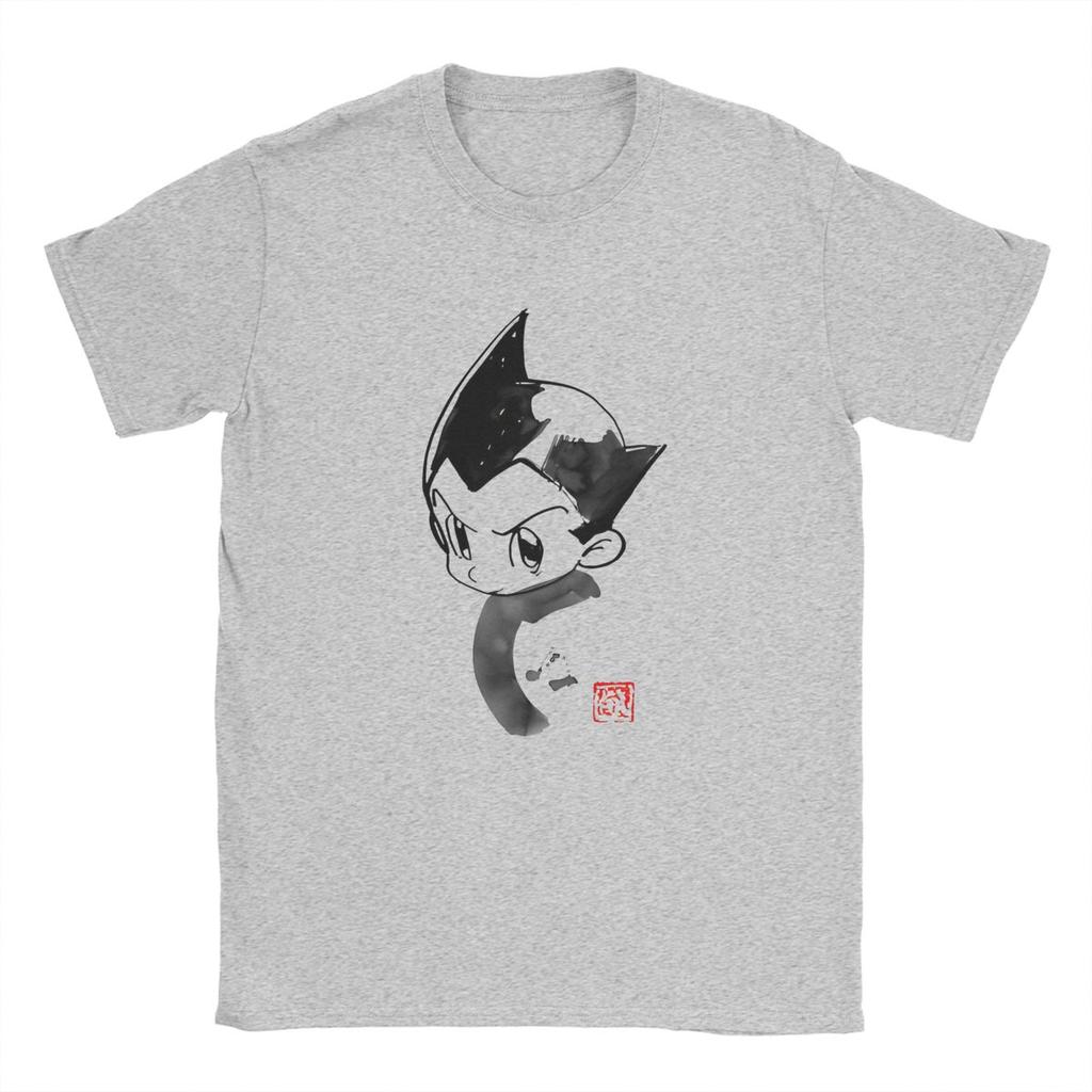 Miniso Crazy Astroboy Cartoon Space Art Childhood TShirt Unisex Round Collar Cotton T Shirt Anime Japan Short Sleeve Tee Shirt