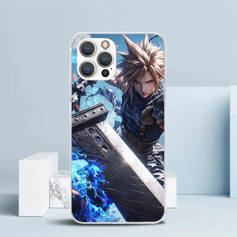 Final Fantasy FF VII Soft Cover for iPhone 16 17 Air 15 14 Pro Max 16E Phone Case 13 Mini 12 11 7 SE 8 Print Pattern Fit Cases 1