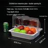 Rectangular Food Display Tray with Transparent Flip Lid
