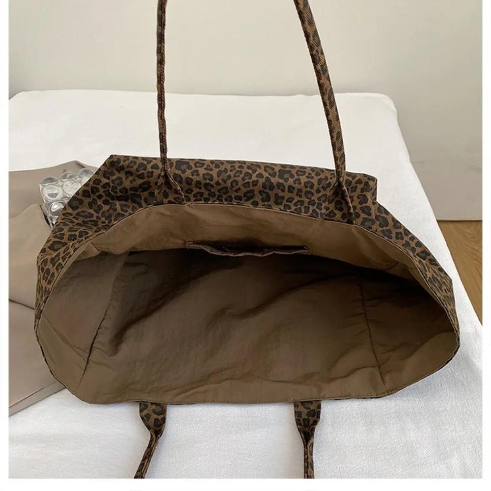 Lässige Leopardenmuster-Schultertasche Große Kapazität Textur Damen-Tragetasche Handtasche Achseltasche Umhängetasche