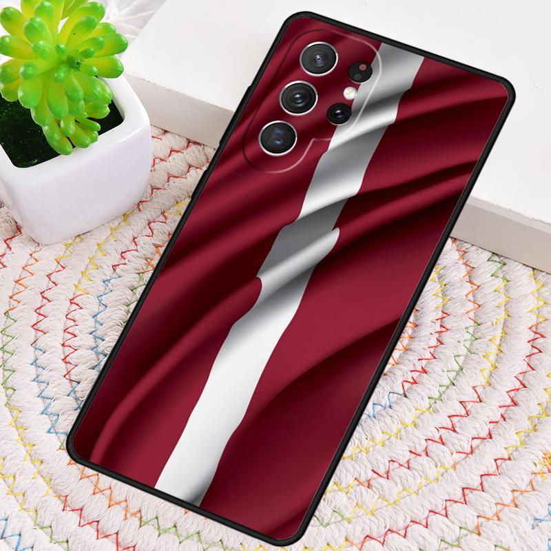 Lettische Flagge Wappen Silikon Handyhülle Für Samsung Galaxy note 10 pro S26 S25 S24 S23 S22 S21 Plus S25Ultra Capa Cover