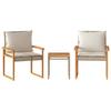 VidaXL Ensemble de Bistro et Coussins 3 pcs, Table et Chaises, Ensemble de Meubles de Jardin, Mobilier d'Extérieur, Mélange 365861